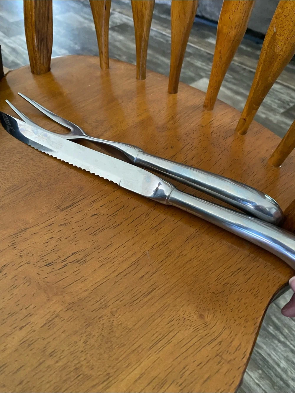 Source Unknown Stainless Steel Carving Set - Silver